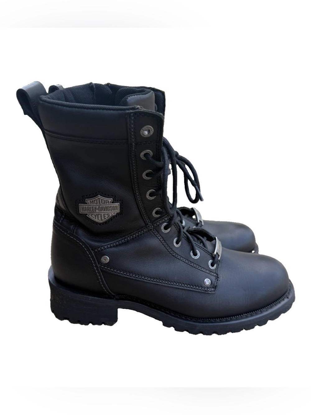 Harley-Davidson Men's Benteen 7.5-Inch Black Leather Motorcycle Boots D96154